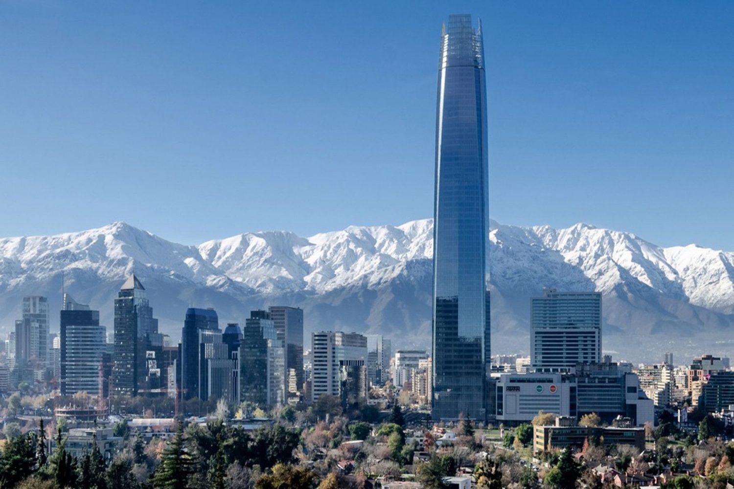Santiago de Chile and the Andes Mountains